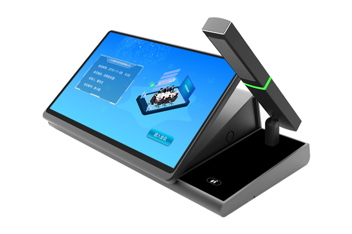 双屏桌面会议终端（带方管话筒）